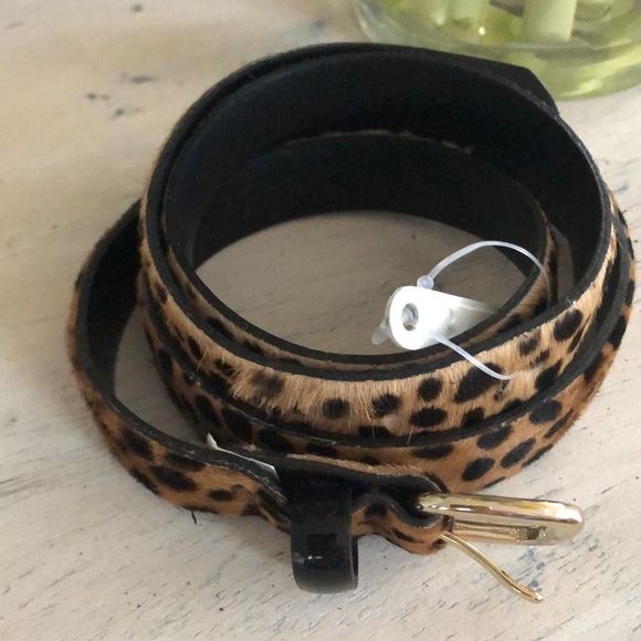 NWT J.Crew thin leopard belts size S - Picture 2 of 6